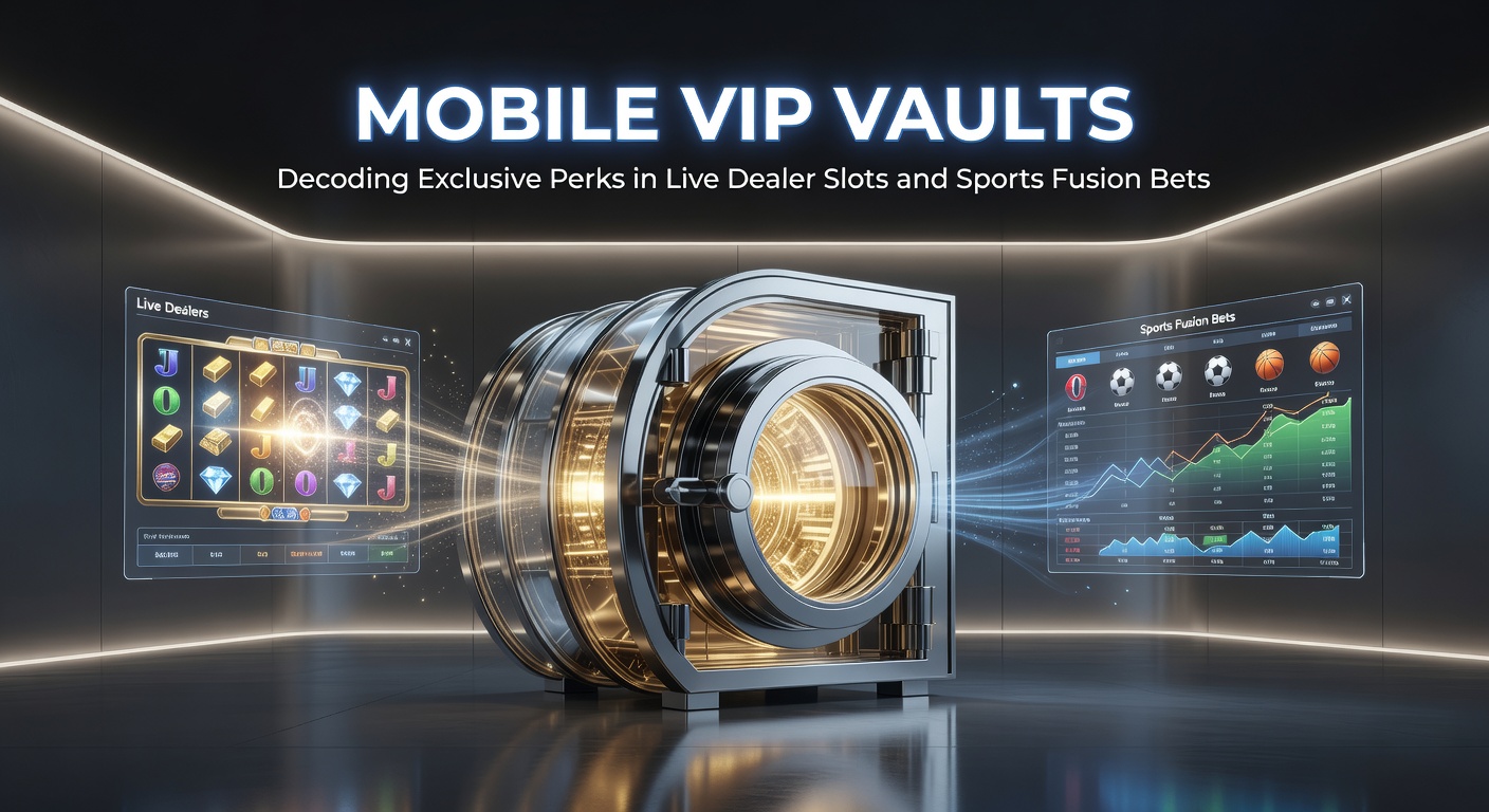 Smartphone mit leuchtendem VIP-Tresor-Symbol und Live-Dealer-Slot-Szene im Hintergrund
