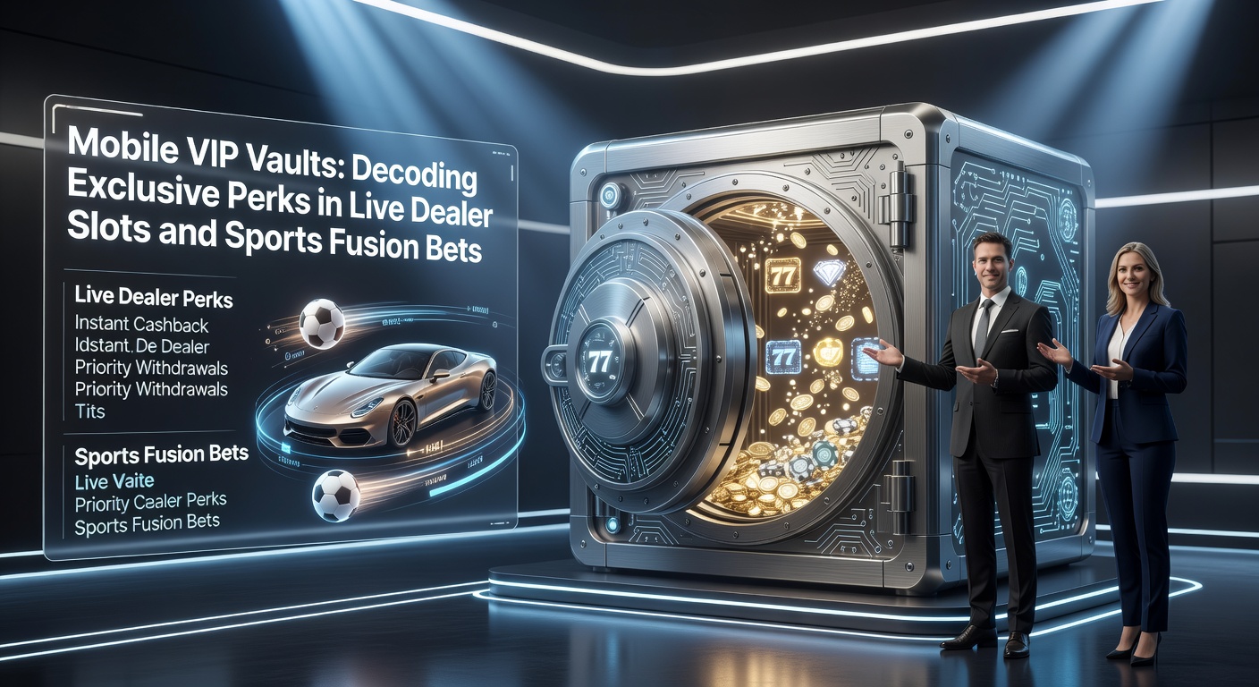 Detaillierte Darstellung eines Sports-Fusion-Bets mit Slot-Elementen auf einem Tablet, VIP-Tresor im Vordergrund